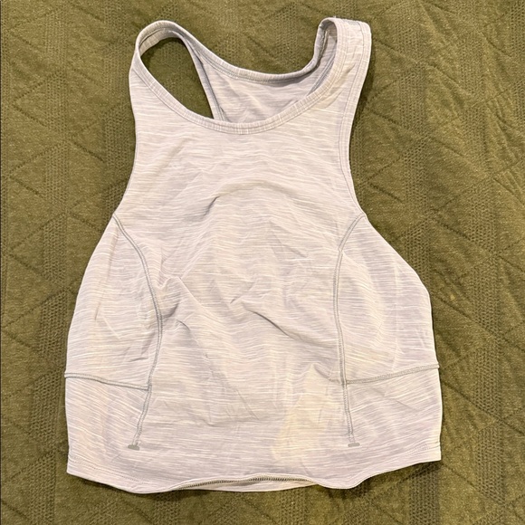 lululemon athletica Tops - Lululemon Athletica Light Gray Tank Top